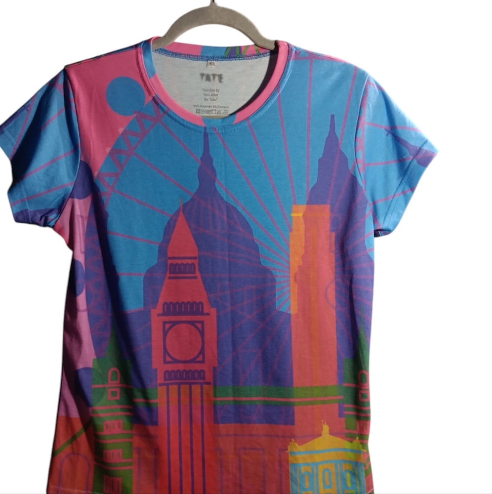 TATE "London by Yoni Alter for Tate"Artistic Skyline Graphic Tee SZ Large